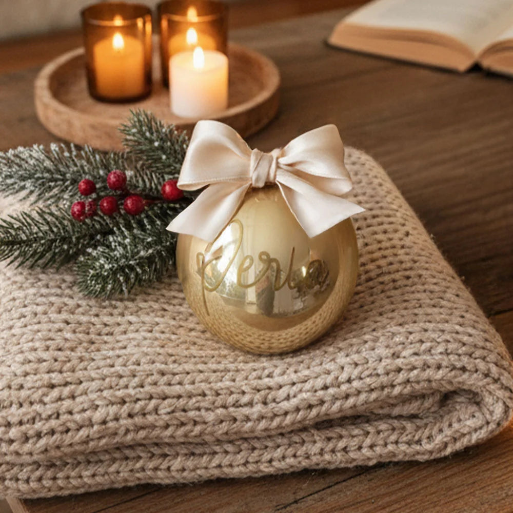 Sfere di natale con nomi