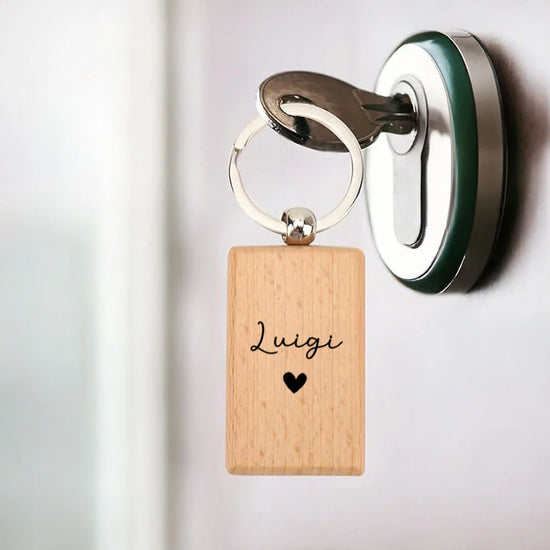 Portachiavi in legno personalizzato