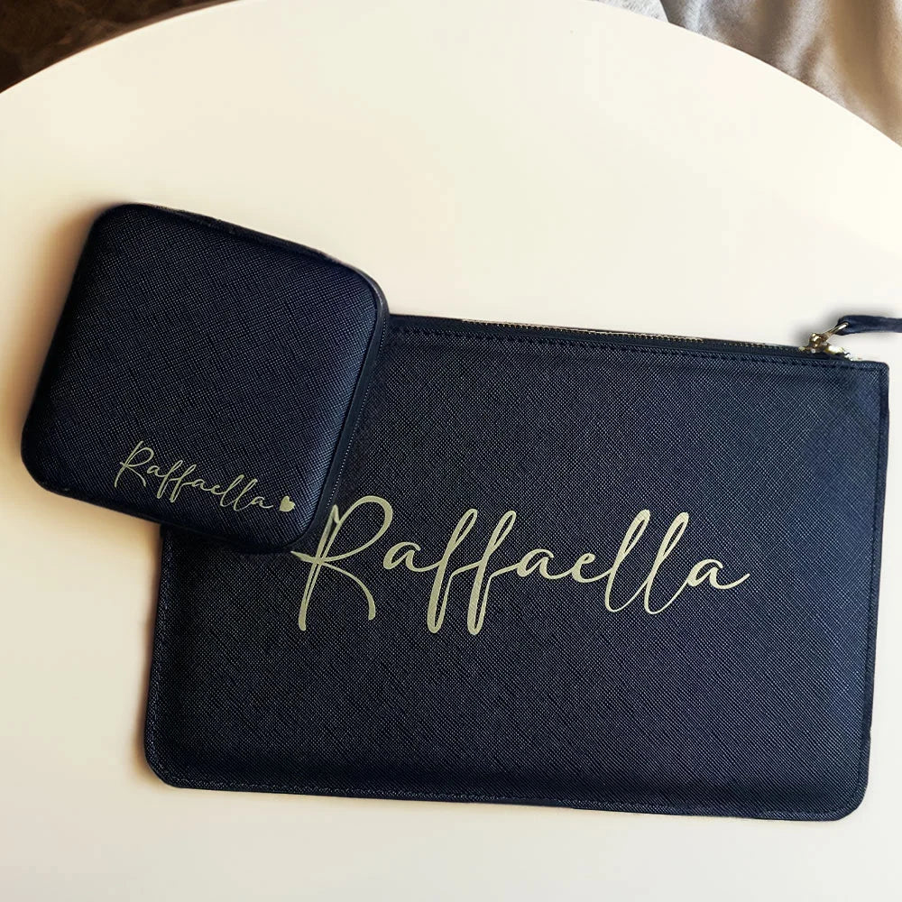 Portagioie quadrato in pelle personalizzabile
