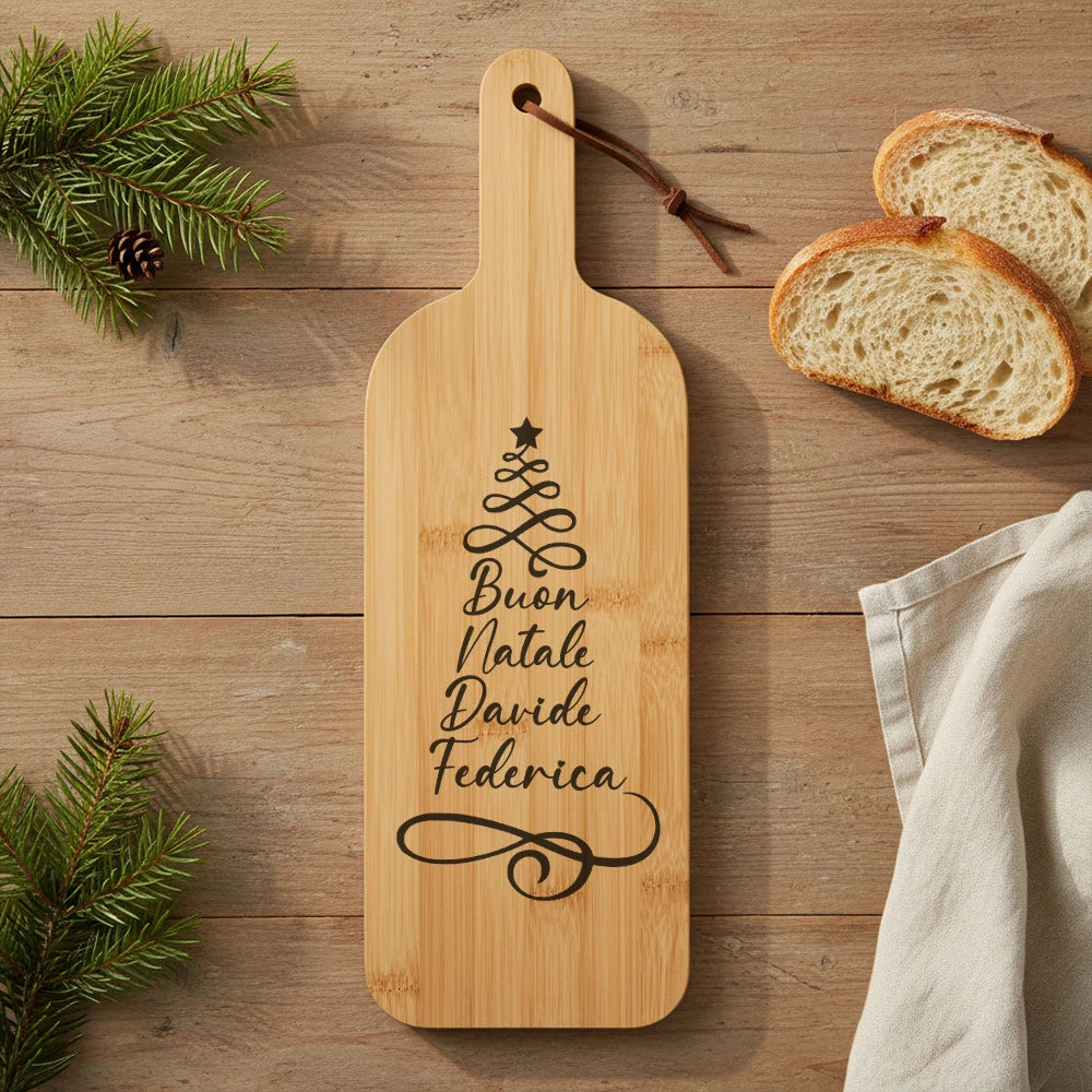 Tagliere personalizzato con albero di Natale