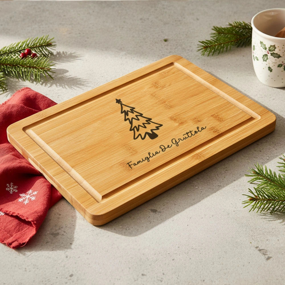Tagliere inciso per Natale