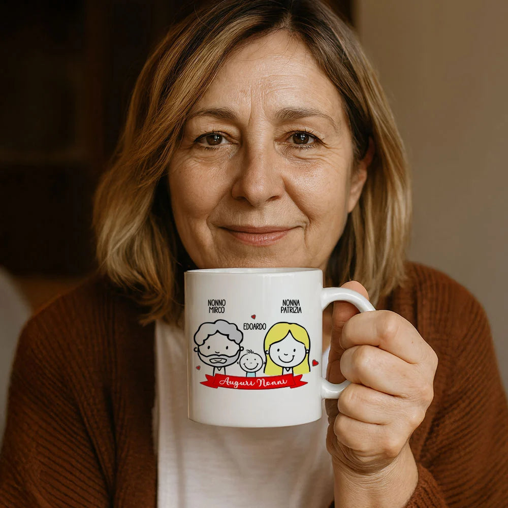 Idea regalo Festa dei Nonni: tazza con stampa personalizzata