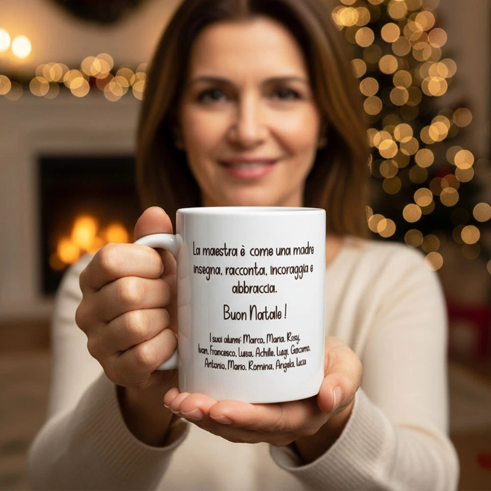 Tazza natalizia per maestre