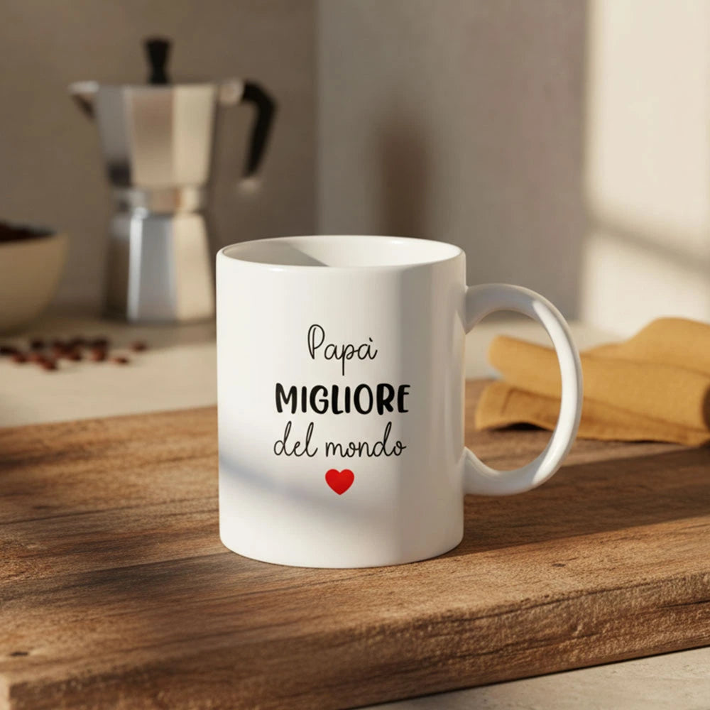 Tazza personalizzata "Papà migliore del mondo"