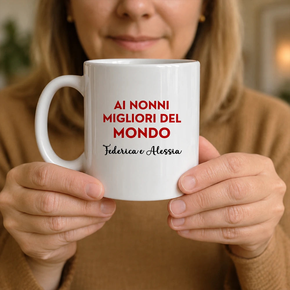 Tazza resistente lavabile in lavastoviglie con design per nonni