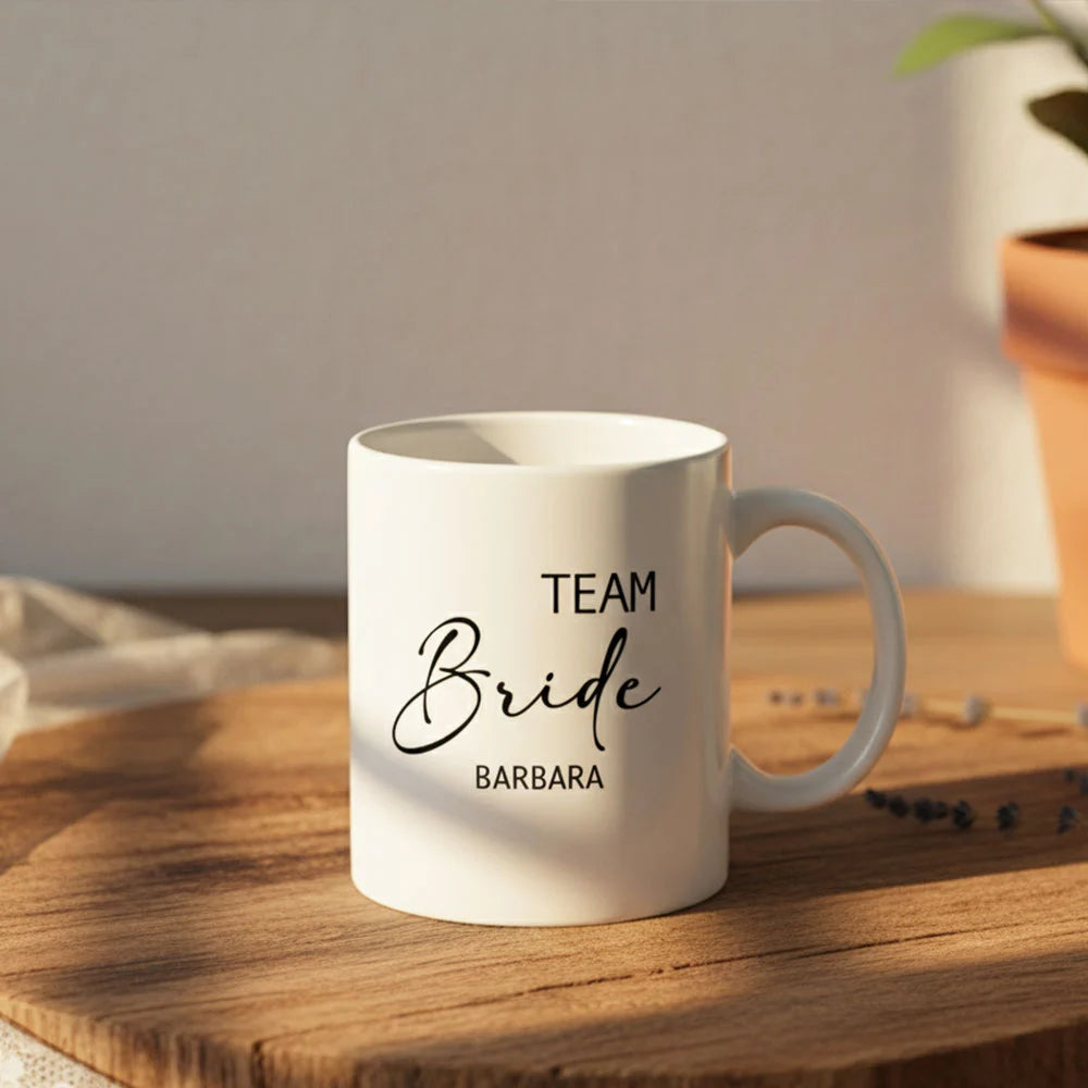 Tazza "TEAM Bride" Personalizzabile con Nome