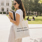 Tote bag personalizzata in cotone naturale con frase a scelta