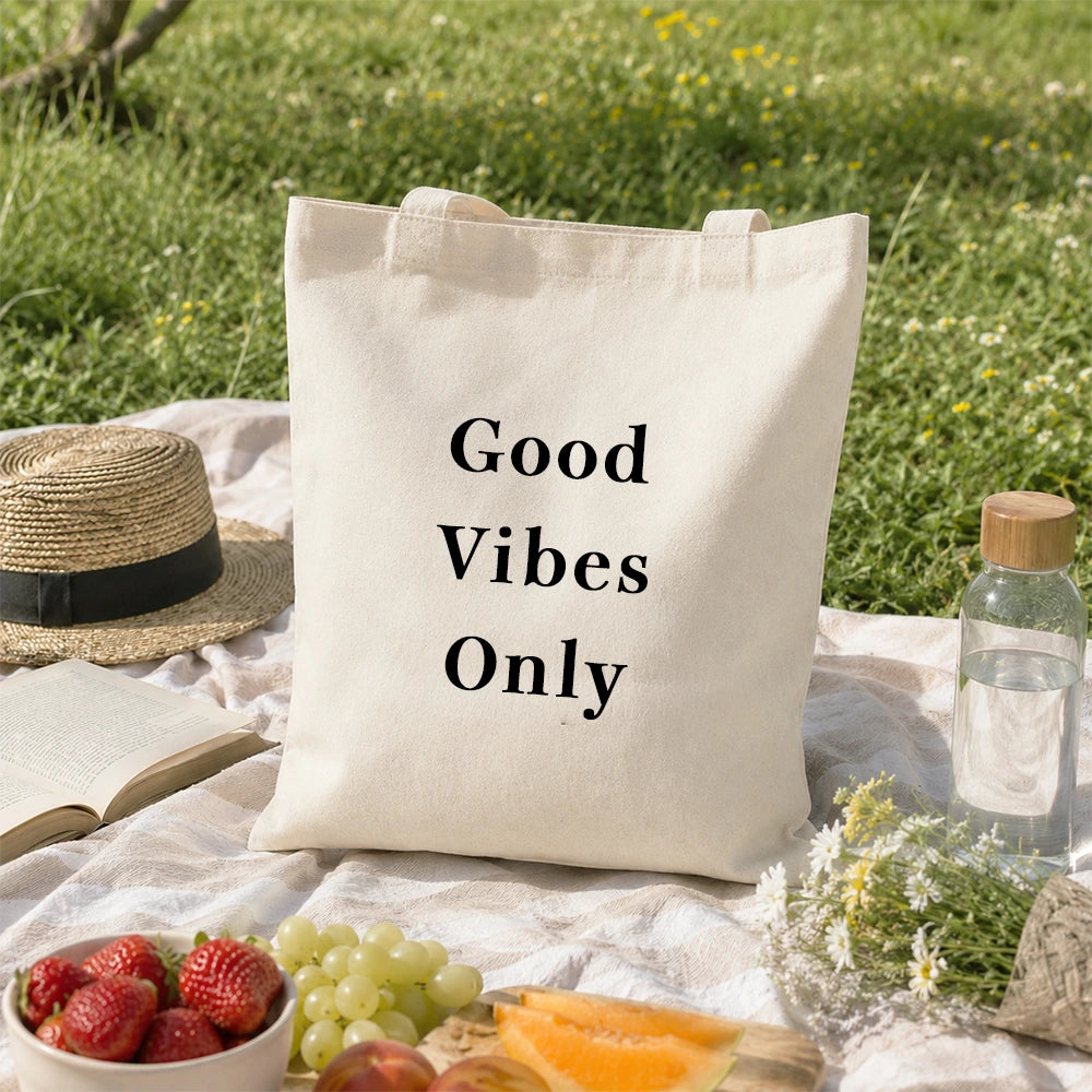 Borsa shopper in cotone naturale personalizzabile con manici lunghi