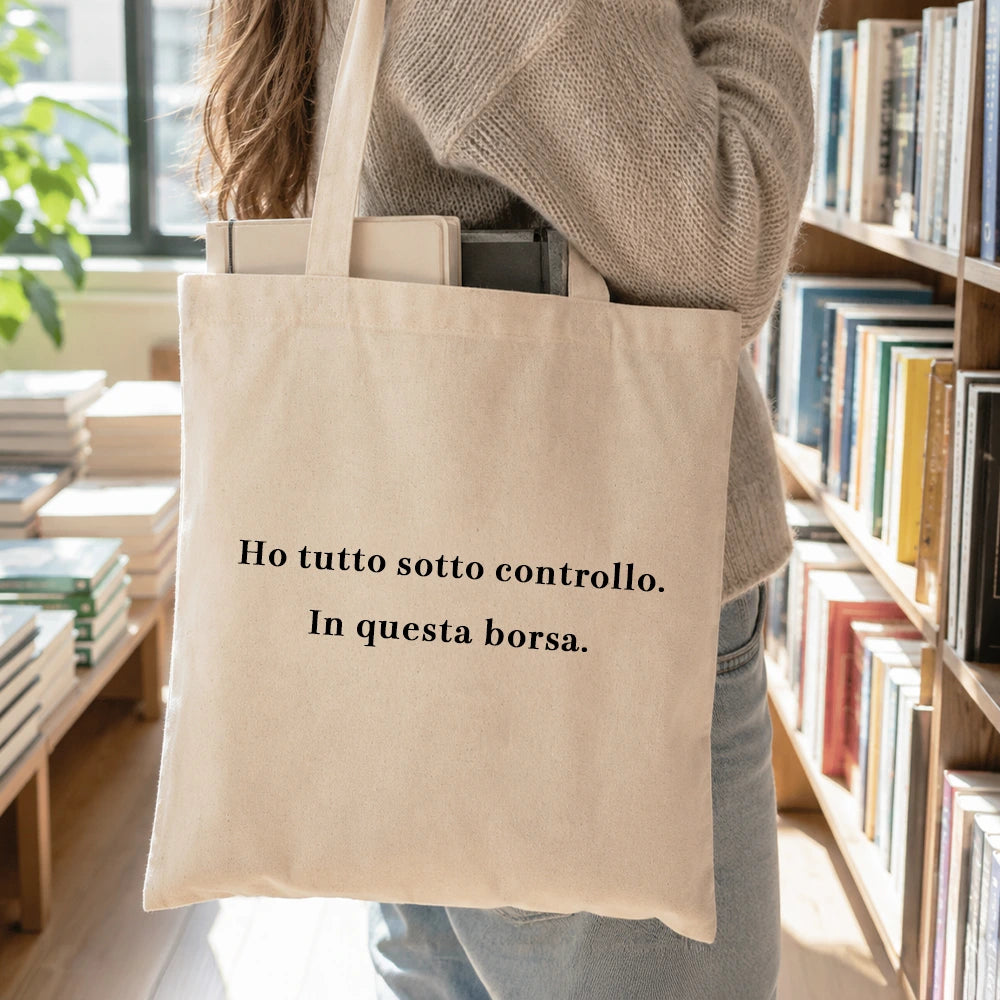Tote bag personalizzata con frase