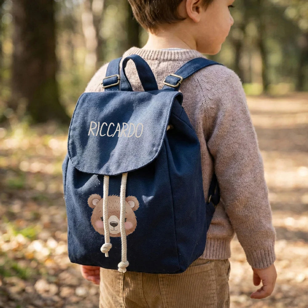 Zaino personalizzato colore blu per asilo
